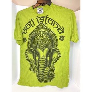 Sure Women's 100% cotton T-Shirt with profile of Buddha illustrated Elephant,